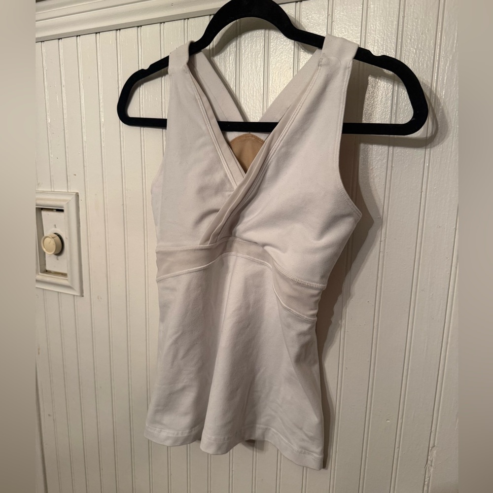 Lululemon Athletic White Tank Top 8